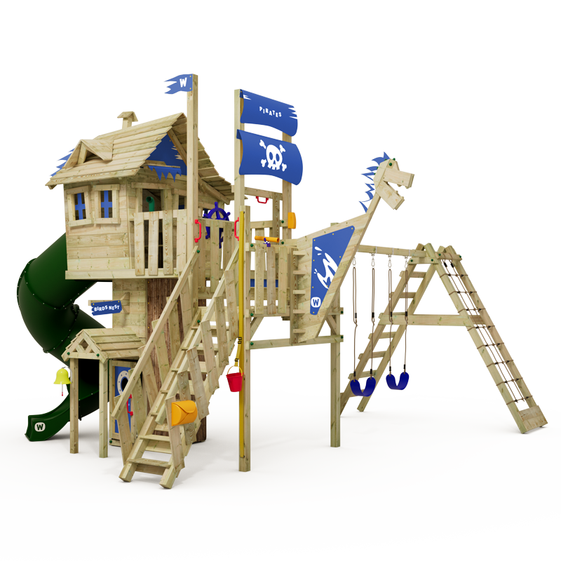 Boomhuis Wickey Prime NeverLand met spiraalglijbaan