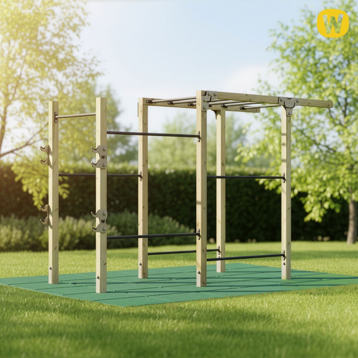 Rubberen tegel 50x50x5 cm incl. bevestigingspinnen 835851